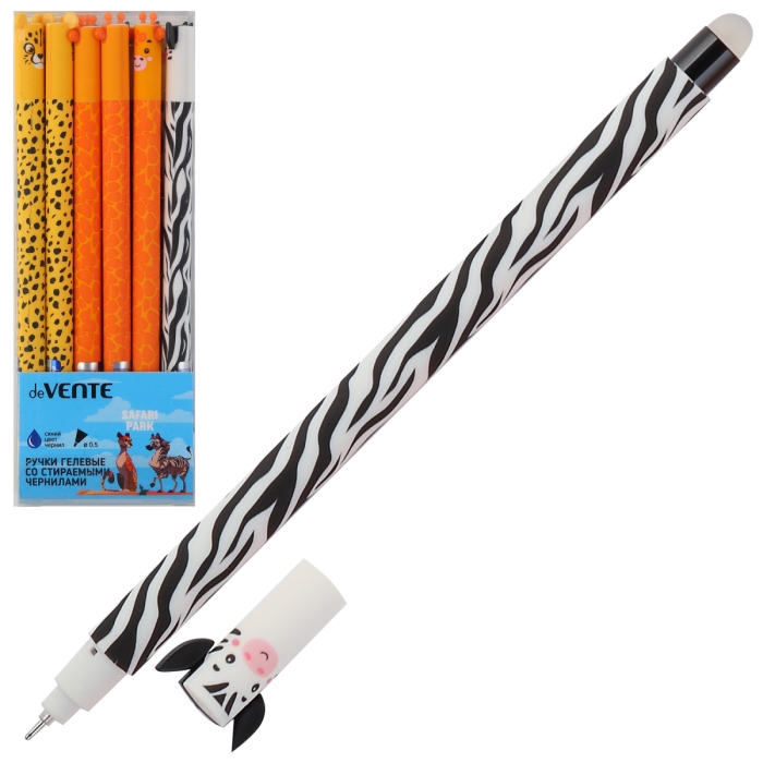 Ручка гелевая стираемая "Safari Park" d=0,5 мм, корпус с эффектом Velvet-Touch