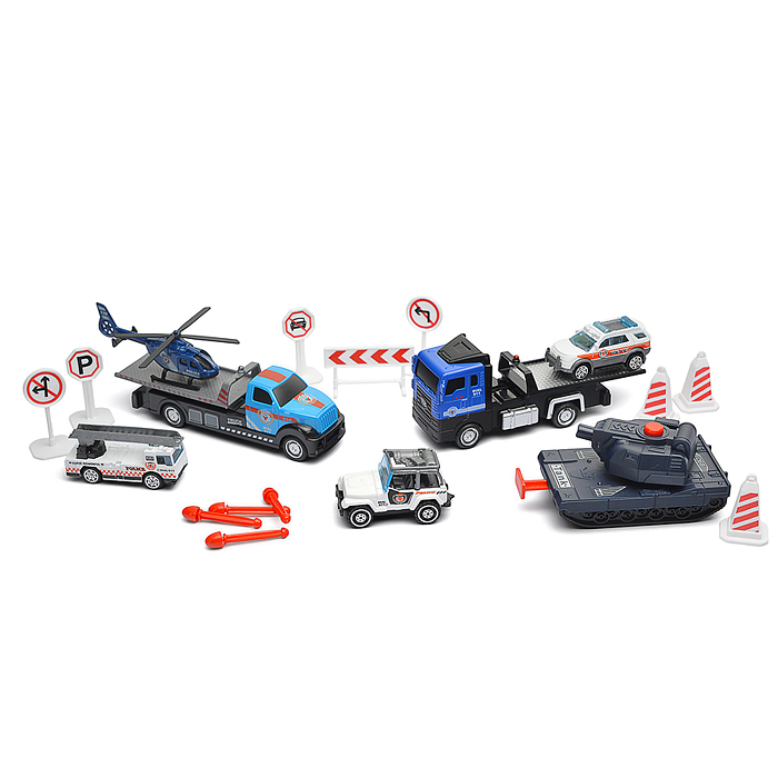 Набор машин TH351 "Полицейские службы" металл, в коробке