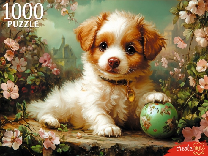 Пазлы 1000 "Игривый щенок"