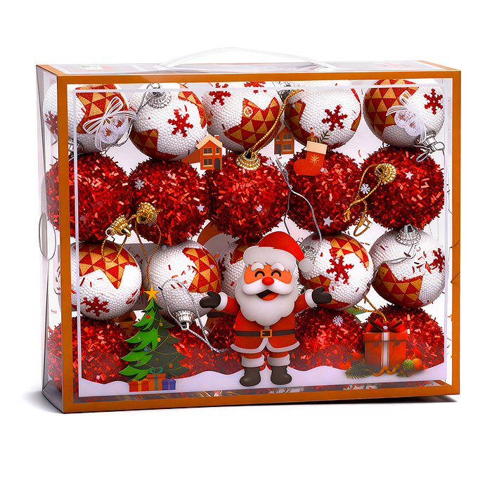 Фото к товару Набор новогодних украшений S2531 "Чудесный праздник" (20шт х 5см) Набор новогодних украшений S2531 "Чудесный праздник" (20шт х 5см)