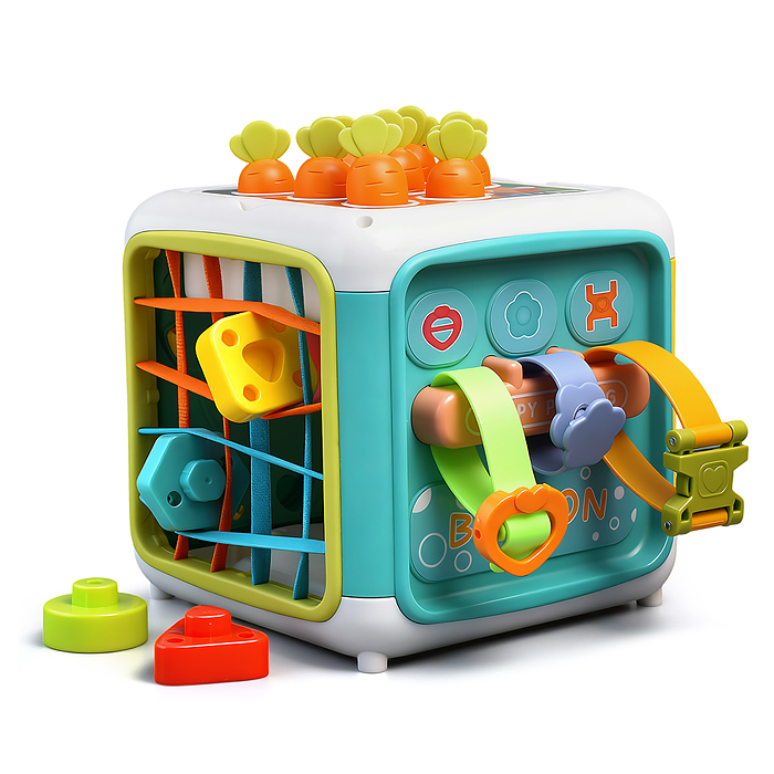 Фото к товару Куб развивающий YL562 "Развивайка" в коробке Куб развивающий YL562 "Развивайка" в коробке