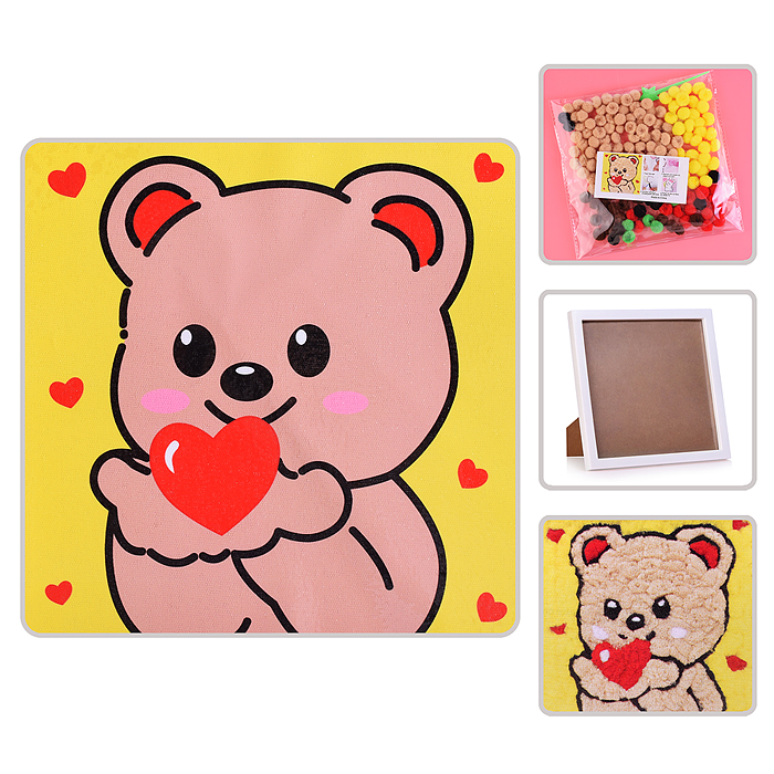 Набор творческая мастерская 22х22см 00-7366 "Влюблённый мишка"