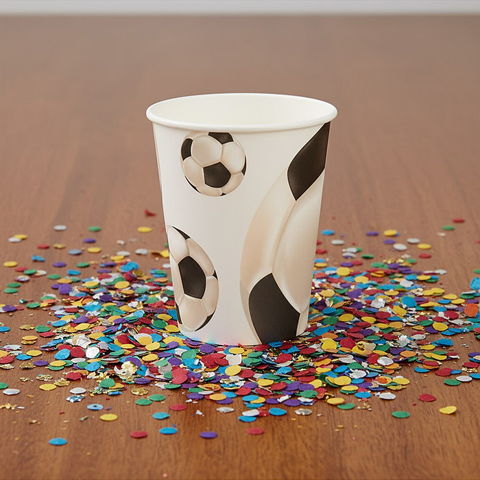 Фото к товару Набор посуды одноразовой 00-7493 "Футбольный мяч" стаканы (10 шт) Набор посуды одноразовой 00-7493 "Футбольный мяч" стаканы (10 шт)
