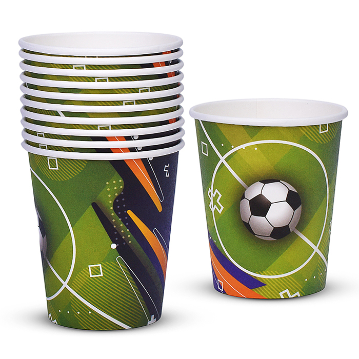 Набор посуды одноразовой 00-7509 "Футбол" стаканы (10 шт) Набор посуды одноразовой 00-7509 "Футбол" стаканы (10 шт)