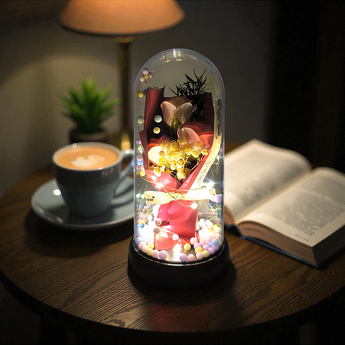 Фото к товару Светильник H01 "Букет роз" в коробке (красный) Светильник H01 "Букет роз" в коробке (красный)