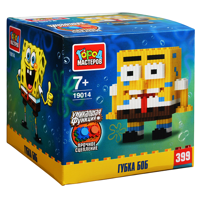 Конструктор 3D сборная фигурка "Губка боб" 399 дет. Конструктор 3D сборная фигурка "Губка боб" 399 дет.