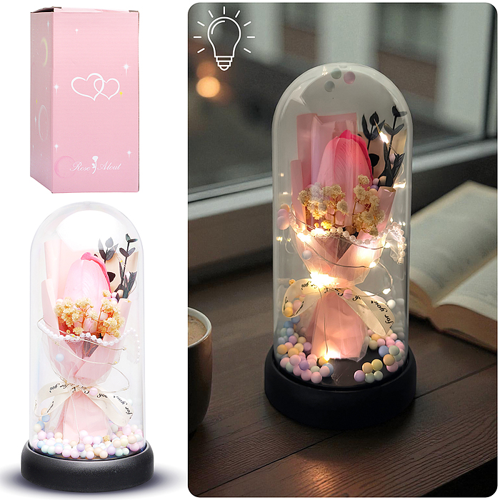 Светильник H04 "Тюльпан" в коробке (розовый) Светильник H04 "Тюльпан" в коробке (розовый)