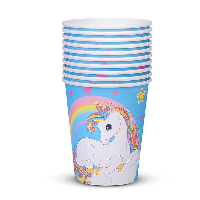 Фото к товару Набор посуды одноразовой 00-7461 "Сказочный единорог" стаканы 10шт. Набор посуды одноразовой 00-7461 "Сказочный единорог" стаканы 10шт.
