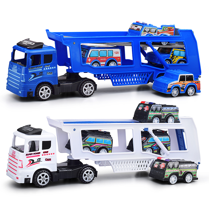 Автовоз MR890-H9 с полицейским транспортом, под колпаком