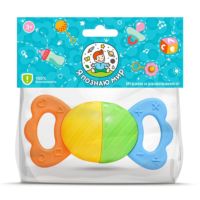 Фото к товару Погремушка Y0167 "Конфетка" в пакете Погремушка Y0167 "Конфетка" в пакете