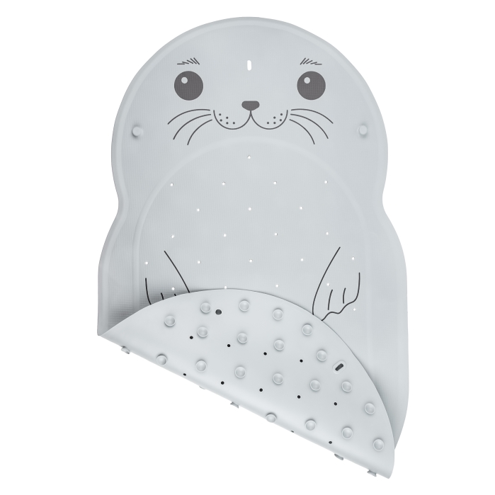 Коврик резиновый для ванны антискользящий 76x45см, "Нерпа" с отверстиями