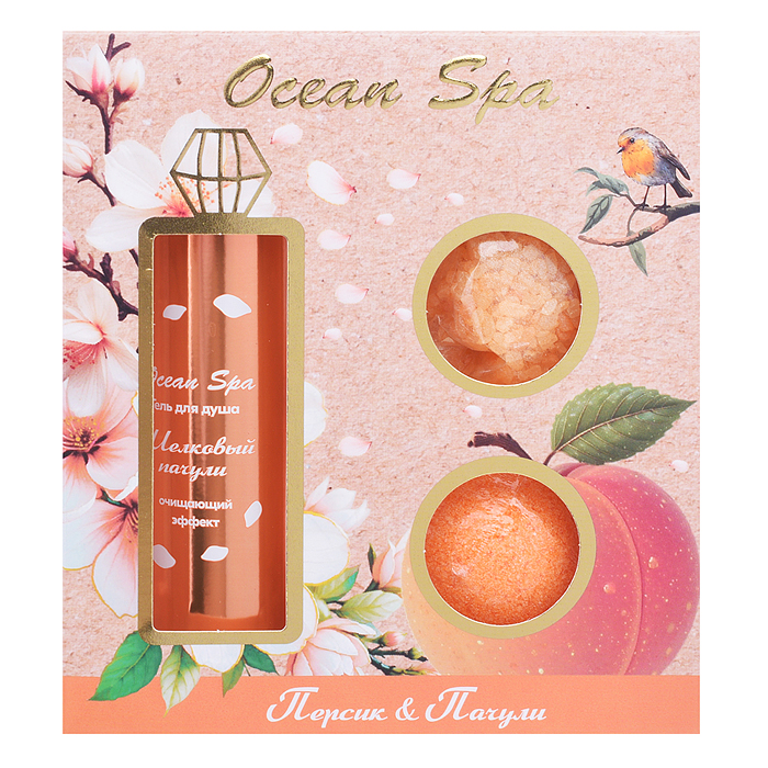 Набор бурлящих шаров "Ocean Spa" 370г Персик и пачули Набор бурлящих шаров "Ocean Spa" 370г Персик и пачули