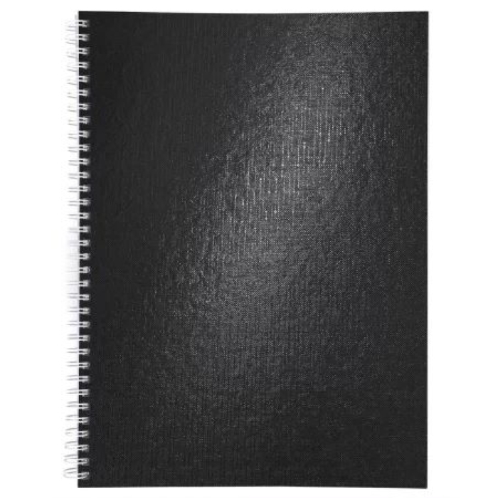 Тетрадь 80л. А4 клетка "Velvet" на гребне многоуровневая перфорация пластиковая обложка зеленая