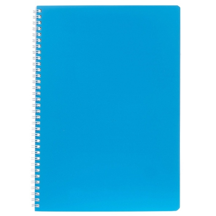 Тетрадь 96л. А4 клетка "Небесная лазурь" на гребне перфорация на отрыв Soft-touch SoloMatt