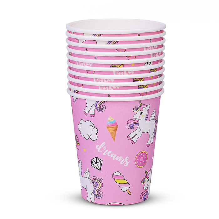 Фото к товару Набор посуды одноразовой 00-7469 "Сладость единорога" стаканы (10 шт.) Набор посуды одноразовой 00-7469 "Сладость единорога" стаканы (10 шт.)