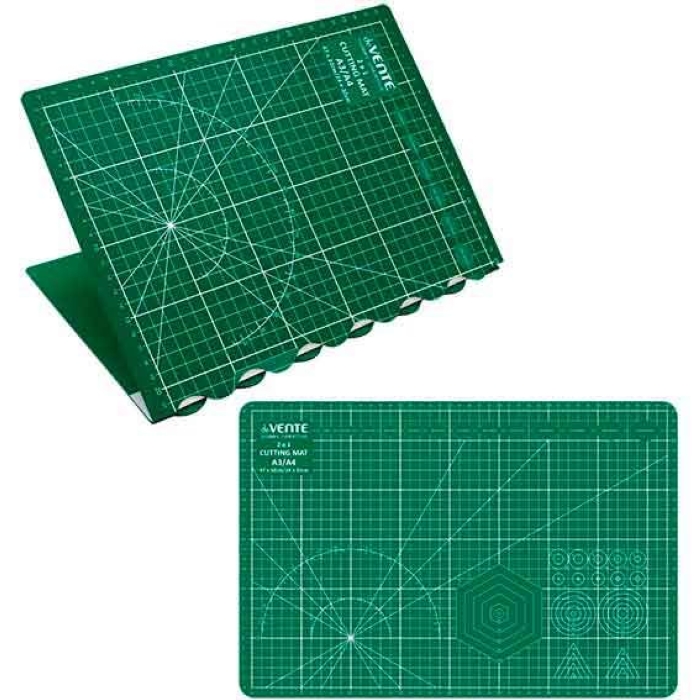 Коврик для резки складной 2 в 1 A3 (47x32 см) -A4 (24x32 см) "Hobby creative" непрорезаемый