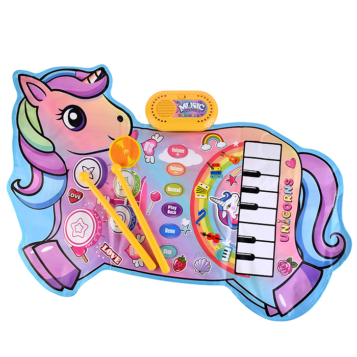 Коврик музыкальный RS-6130 "Единорог" в коробке