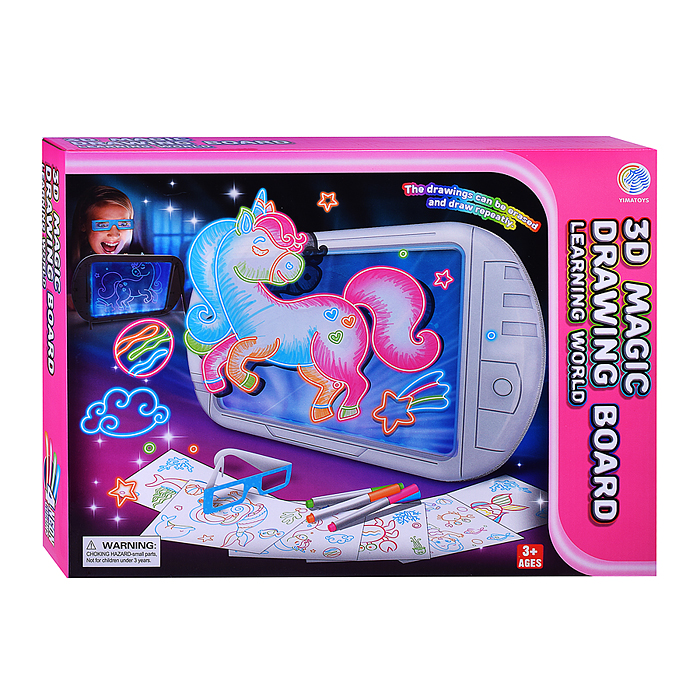 Фото к товару Доска для рисования YM-20 "Единорог 3D" в коробке Доска для рисования YM-20 "Единорог 3D" в коробке