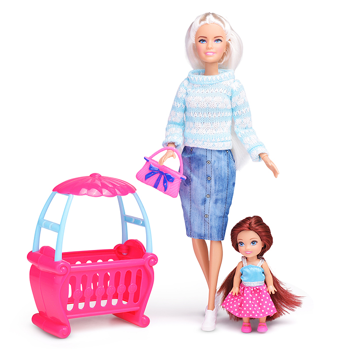 Фото к товару Кукла София с дочкой, 29 см. (руки и ноги сгиб, с аксесс.) в коробке Кукла София с дочкой, 29 см. (руки и ноги сгиб, с аксесс.) в коробке