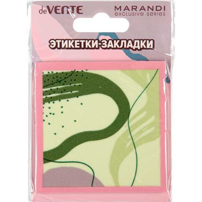 Самоклеящиеся этикетки-закладки "Marandi. Metallic пластиковые полупрозрачные, искрящиеся с дизайном