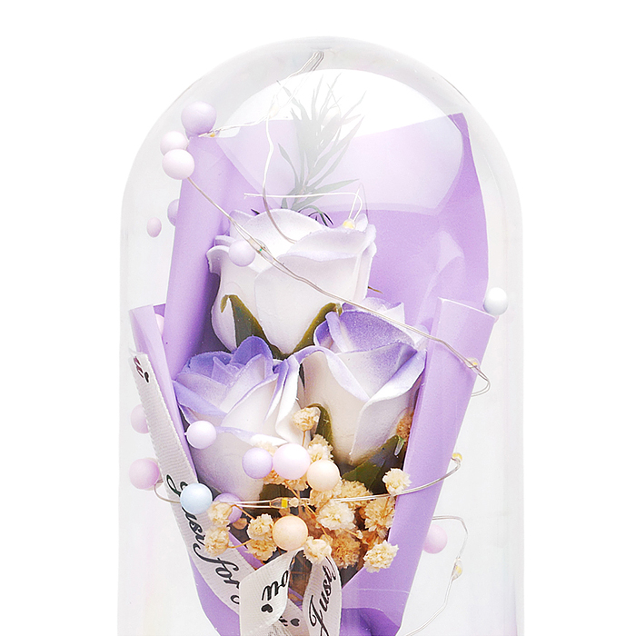 Фото к товару Светильник H01 "Букет роз" в коробке (сиреневый) Светильник H01 "Букет роз" в коробке (сиреневый)