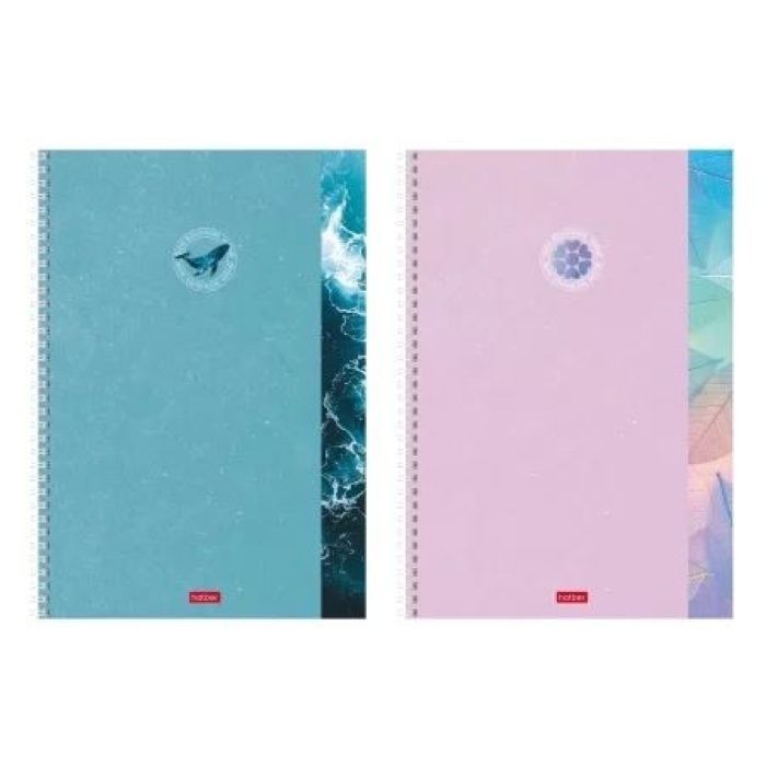 Тетрадь 96л. А4 клетка "Вдохновение вокруг" на гребне перфорация на отрыв 2 диз. в блоке