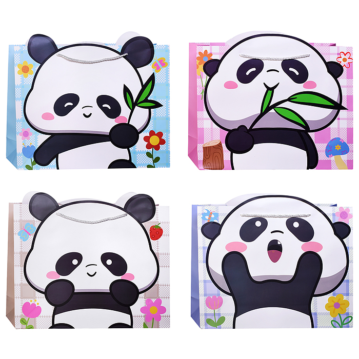 Пакет подарочный 00-7414 "Милая панда" 31*12*40см
