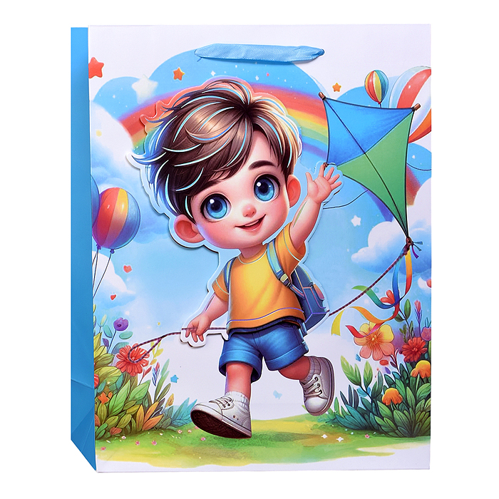 Пакет подарочный 00-7443 "Активному имениннику" 26*32*10см