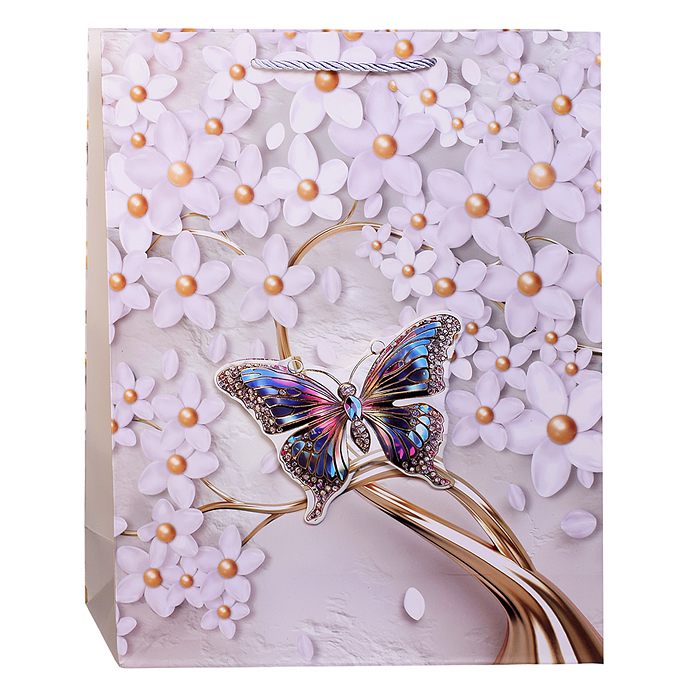 Пакет подарочный 00-7421 "Красивая бабочка" 31*12*40см