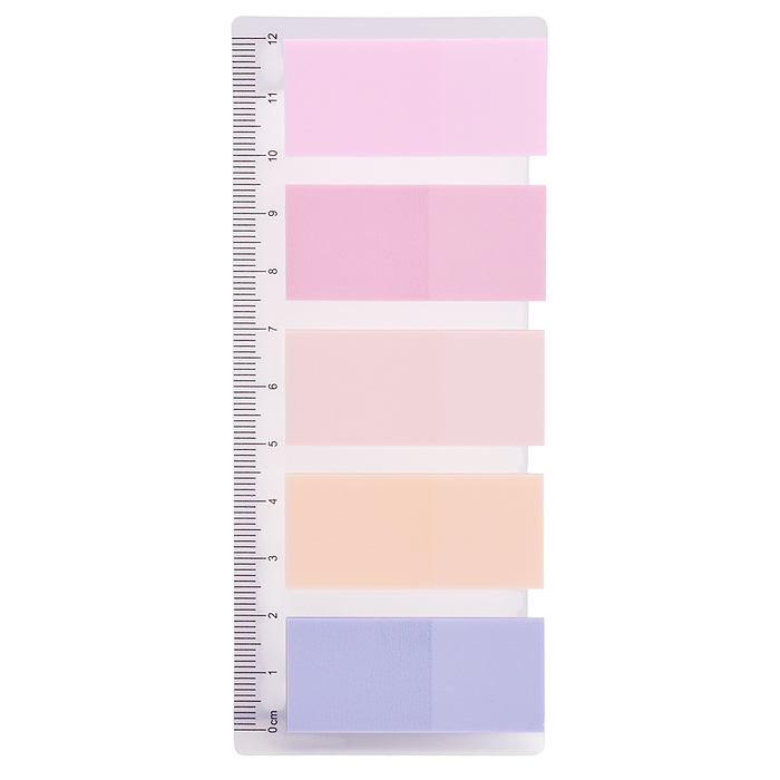 Фото к товару Набор самоклеящихся этикеток-закладок "Pastel" пластиковые полупрозрачные, 44x20 мм, 5x20 листов Набор самоклеящихся этикеток-закладок "Pastel" пластиковые полупрозрачные, 44x20 мм, 5x20 листов