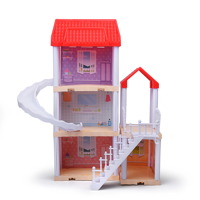 Фото к товару Дом для куклы 666-B7A-8 "Моя вилла" с мебелью, в коробке Дом для куклы 666-B7A-8 "Моя вилла" с мебелью, в коробке