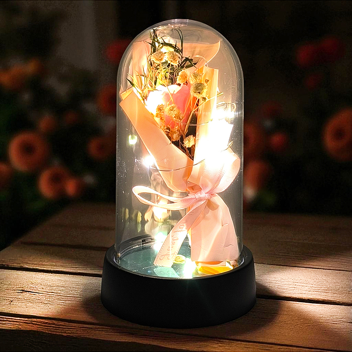 Фото к товару Светильник H07 "Букетик" в коробке (розовый) Светильник H07 "Букетик" в коробке (розовый)