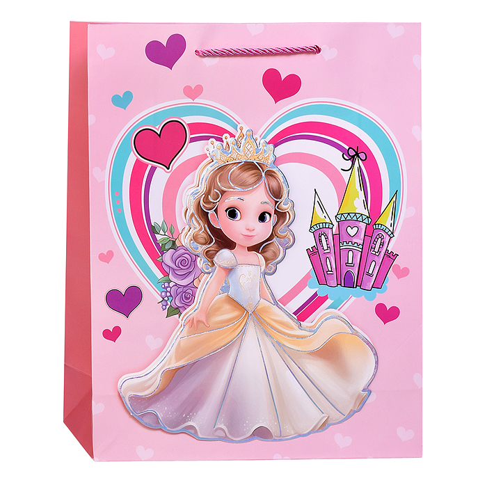Фото к товару Пакет подарочный 00-7440 "Подарок маленькой принцессе" 26*32*10см Пакет подарочный 00-7440 "Подарок маленькой принцессе" 26*32*10см