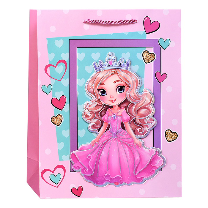 Фото к товару Пакет подарочный 00-7440 "Подарок маленькой принцессе" 26*32*10см Пакет подарочный 00-7440 "Подарок маленькой принцессе" 26*32*10см