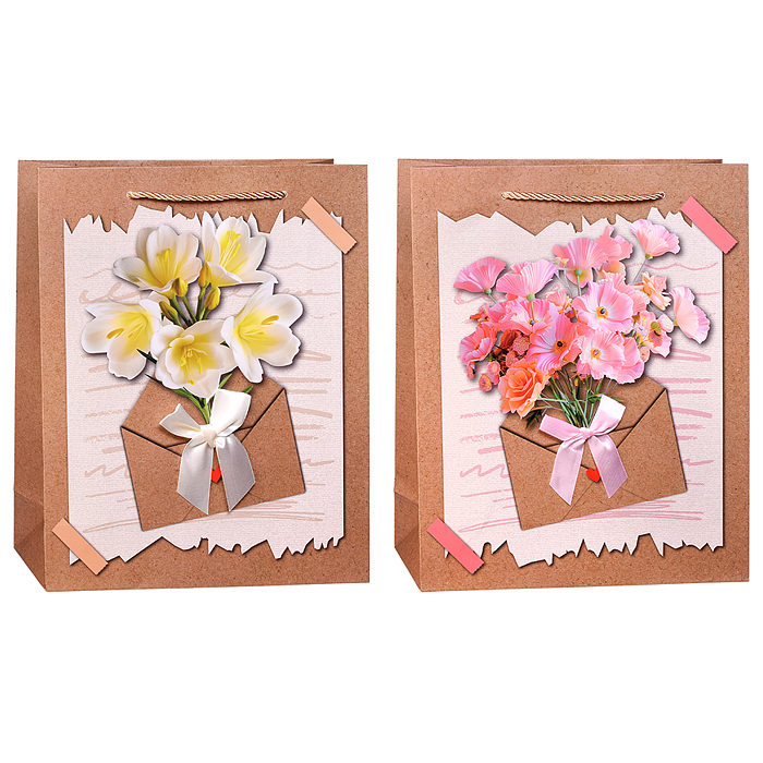 Пакет подарочный 00-7447 "Прекрасный букетик" 26*32*10см