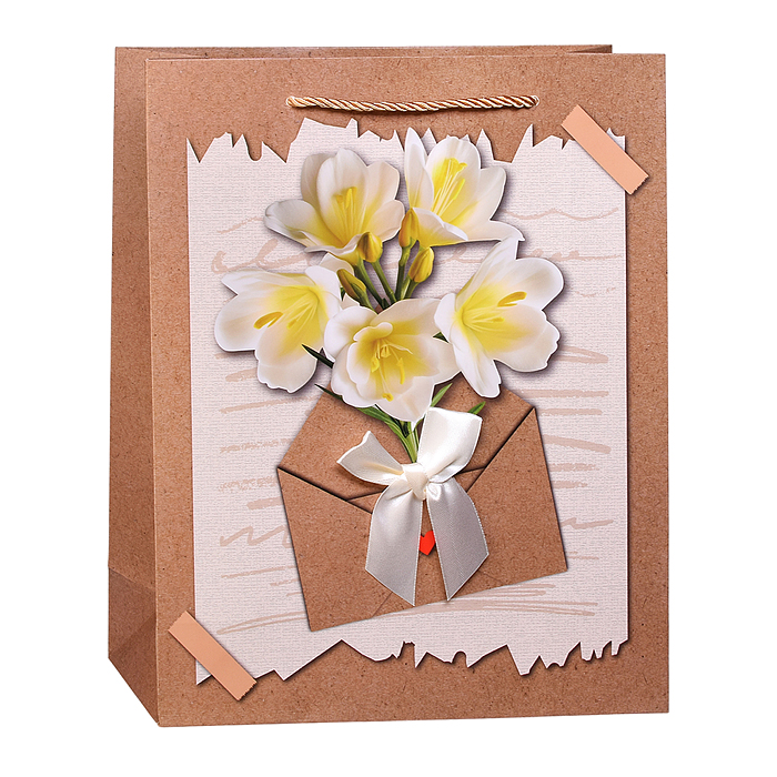 Фото к товару Пакет подарочный 00-7447 "Прекрасный букетик" 26*32*10см Пакет подарочный 00-7447 "Прекрасный букетик" 26*32*10см