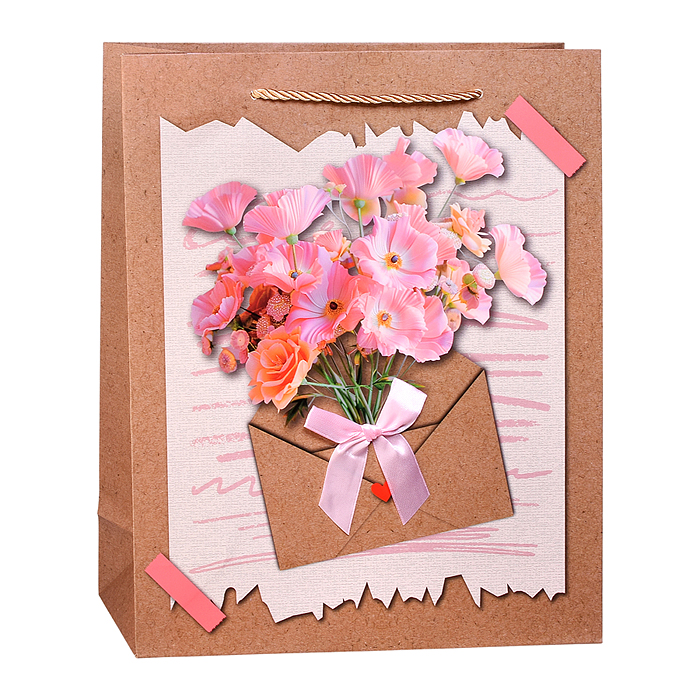 Фото к товару Пакет подарочный 00-7447 "Прекрасный букетик" 26*32*10см Пакет подарочный 00-7447 "Прекрасный букетик" 26*32*10см