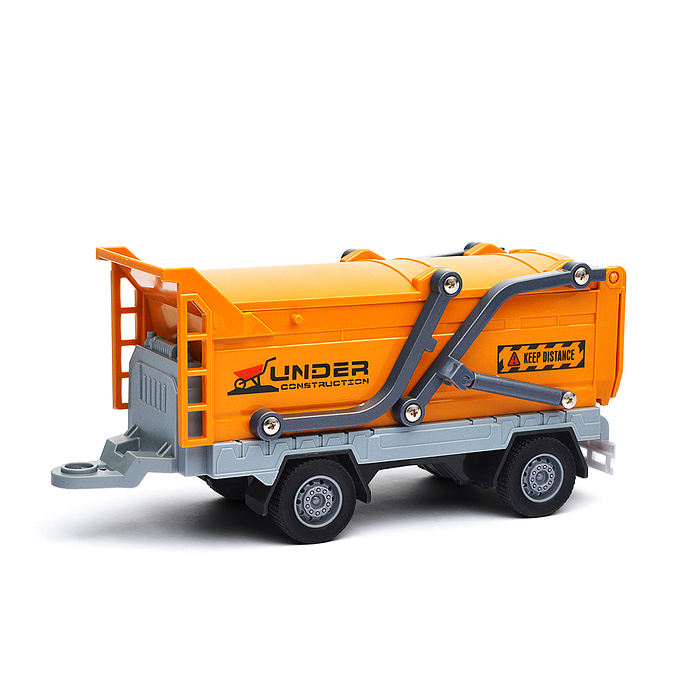 Машина KLX900-10 "Асфальтоукладчик" с прицепом (свет,звук) в коробке