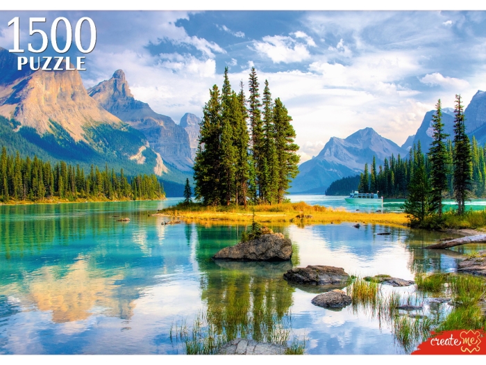Пазлы 1500 "Утреннее озера в горах"