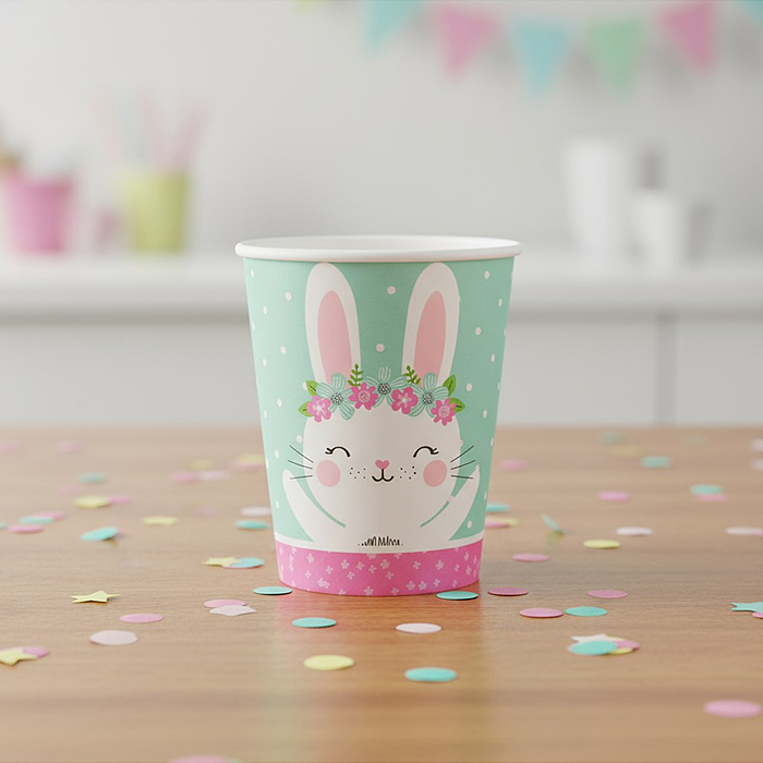 Фото к товару Набор посуды одноразовой 00-7481 "Зайка" стаканы (10 шт.) Набор посуды одноразовой 00-7481 "Зайка" стаканы (10 шт.)