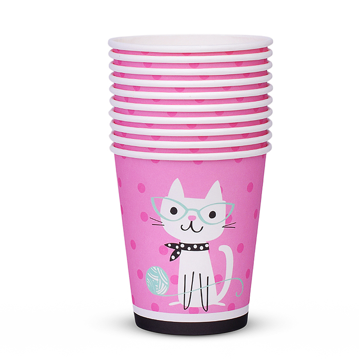 Фото к товару Набор посуды одноразовой 00-7498 "Гламурный кот" стаканы (10 шт) Набор посуды одноразовой 00-7498 "Гламурный кот" стаканы (10 шт)