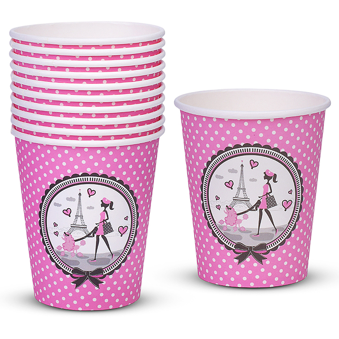 Набор посуды одноразовой 00-7515 "Париж" стаканы (10 шт) Набор посуды одноразовой 00-7515 "Париж" стаканы (10 шт)