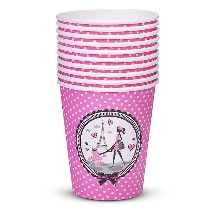 Фото к товару Набор посуды одноразовой 00-7515 "Париж" стаканы (10 шт) Набор посуды одноразовой 00-7515 "Париж" стаканы (10 шт)