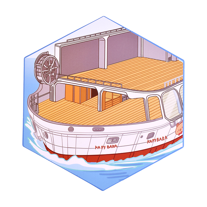 Фото к товару Набор наклеек 00-7392 "Яхта капибары" Набор наклеек 00-7392 "Яхта капибары"