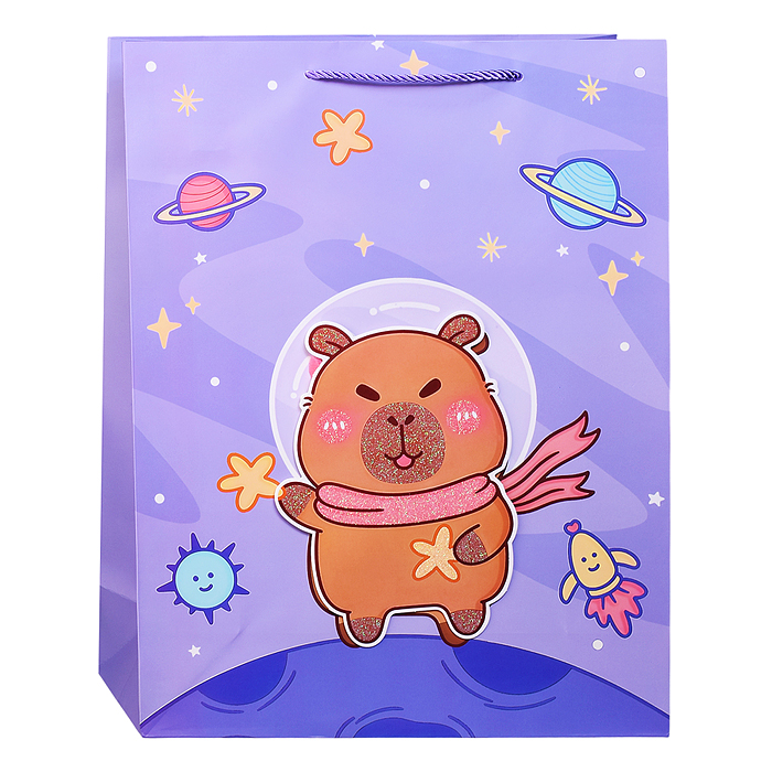 Пакет подарочный 00-7416 "Капибара" 31*12*40см