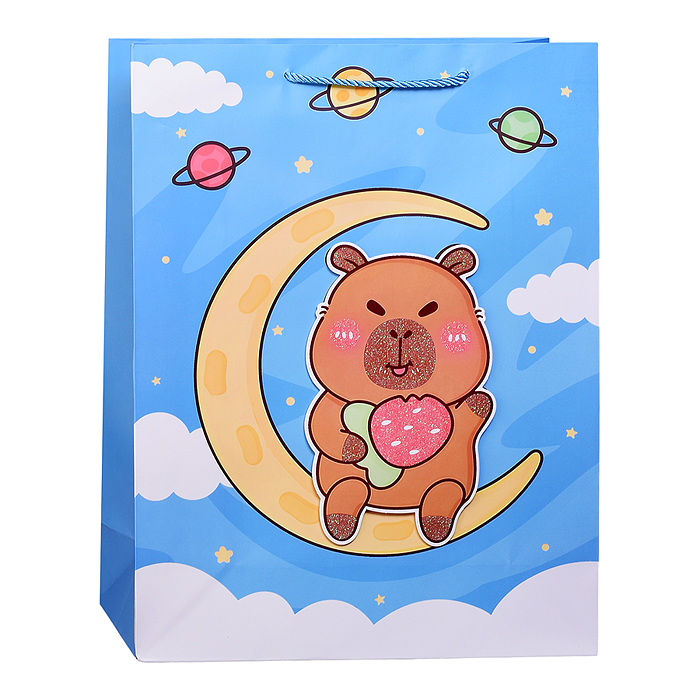 Пакет подарочный 00-7416 "Капибара" 31*12*40см