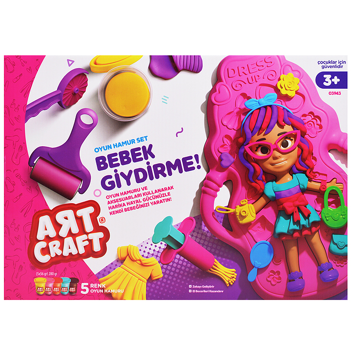 Набор для лепки "Маленький стилист" тесто 5х56г Набор для лепки "Маленький стилист" тесто 5х56г