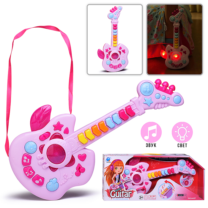 Гитара 665F "Модная девченка" в коробке