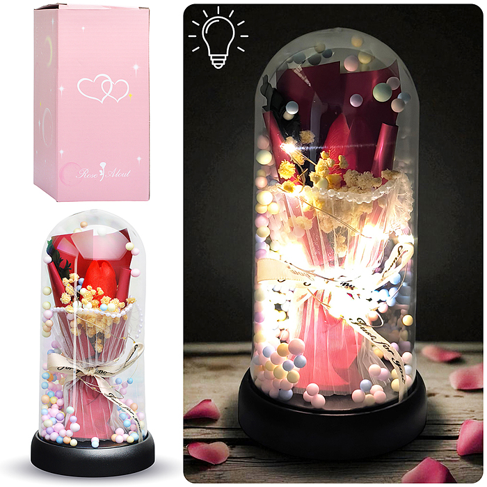 Светильник H04 "Тюльпан" в коробке (красный) Светильник H04 "Тюльпан" в коробке (красный)