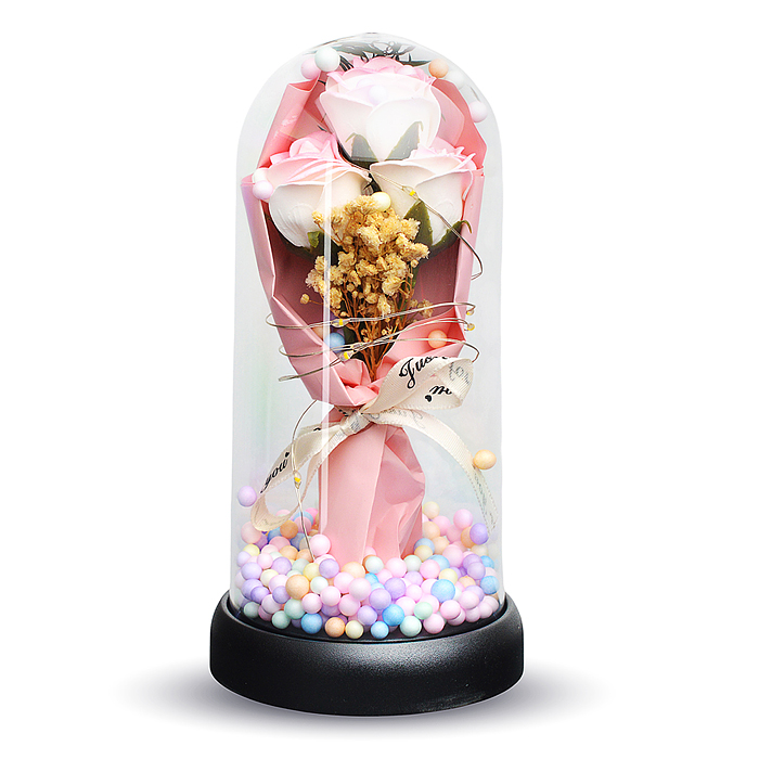 Фото к товару Светильник H01 "Букет роз" в коробке (розовый) Светильник H01 "Букет роз" в коробке (розовый)